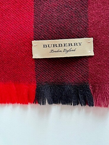  Beden kırmızı Renk Orijinal Burberry Kırmızı Şal