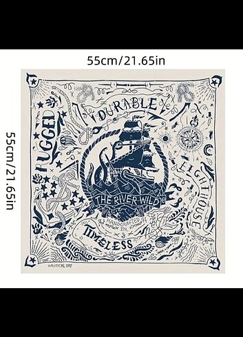 Retro gemi desenli bandana