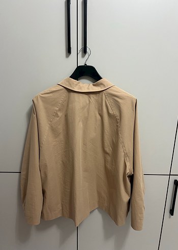 Bej Düğmeli Kadın Ceket - Görsel 4