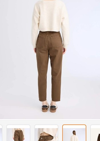 Bej Kadın Rahat Kesim Pantolon - Görsel 4