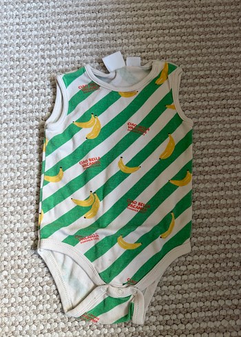 Pamuklu Baskılı Bebek Erkek Askılı Body - Görsel 2