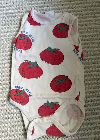 Pamuklu Baskılı Bebek Erkek Askılı Body - Görsel 4