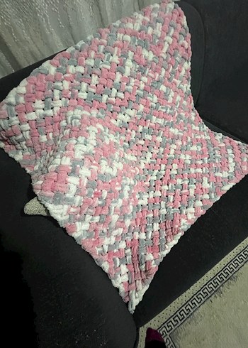 Pastel Renkli Çocuk Örgü Battaniye - Görsel 6