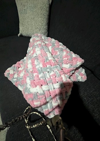 Pastel Renkli Çocuk Örgü Battaniye - Görsel 4