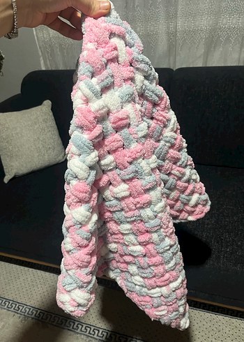 Pastel Renkli Çocuk Örgü Battaniye - Görsel 3