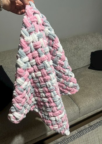 Pastel Renkli Çocuk Örgü Battaniye - Görsel 2