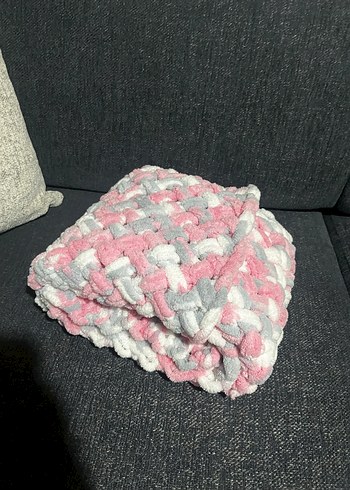 Pastel Renkli Çocuk Örgü Battaniye - Görsel 8