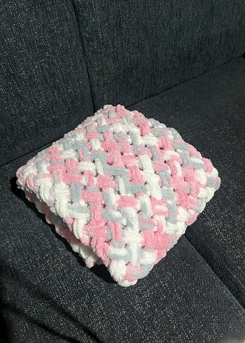 Pastel Renkli Çocuk Örgü Battaniye - Görsel 10