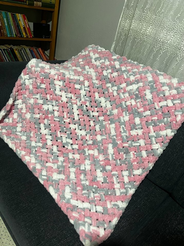 Pastel Renkli Çocuk Örgü Battaniye - Görsel 5