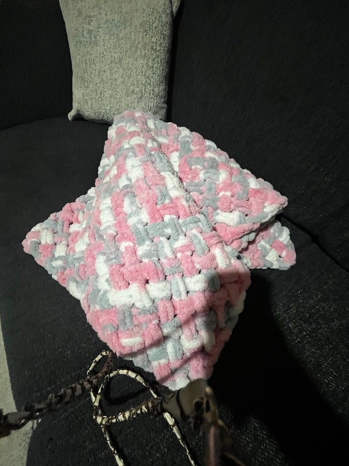 Pastel Renkli Çocuk Örgü Battaniye - Görsel 4