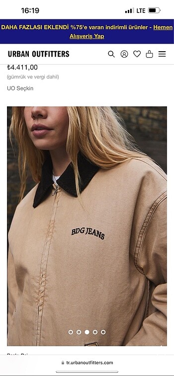 Urban Outfitters Bdg Ceket