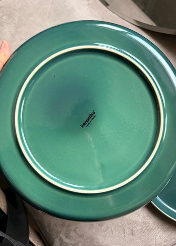 Parlak Turkuaz yeşil servis Tabağı Seti 2li - Görsel 4