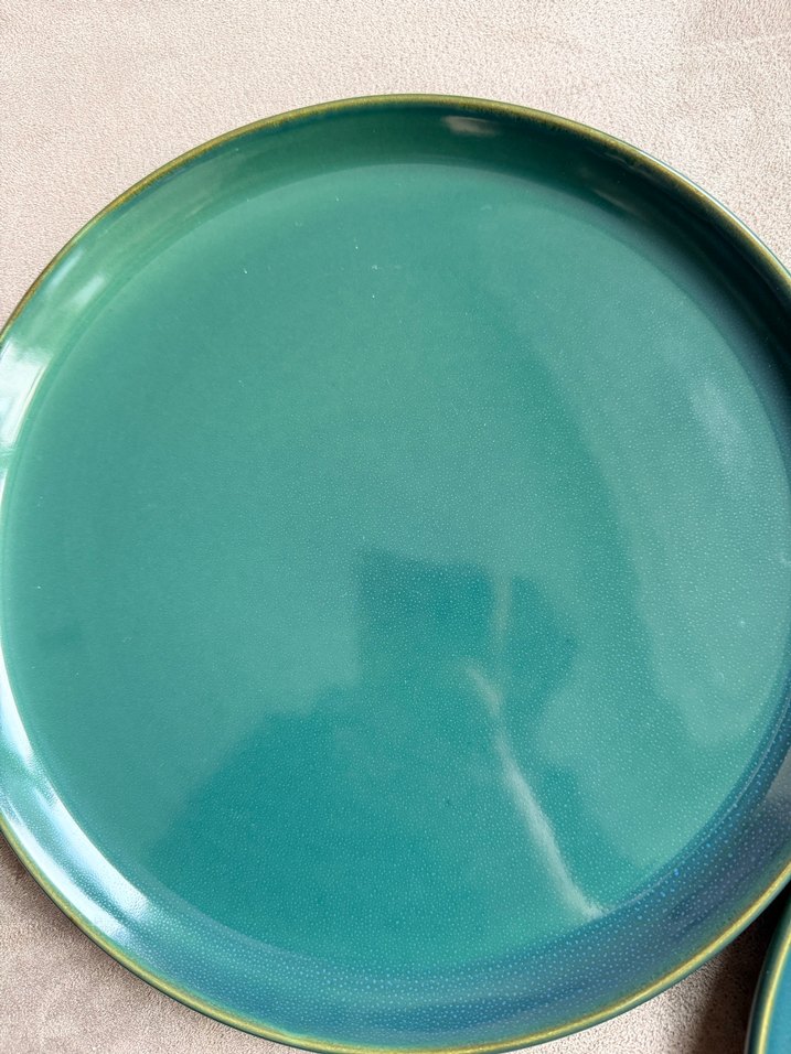 Parlak Turkuaz yeşil servis Tabağı Seti 2li - Görsel 3