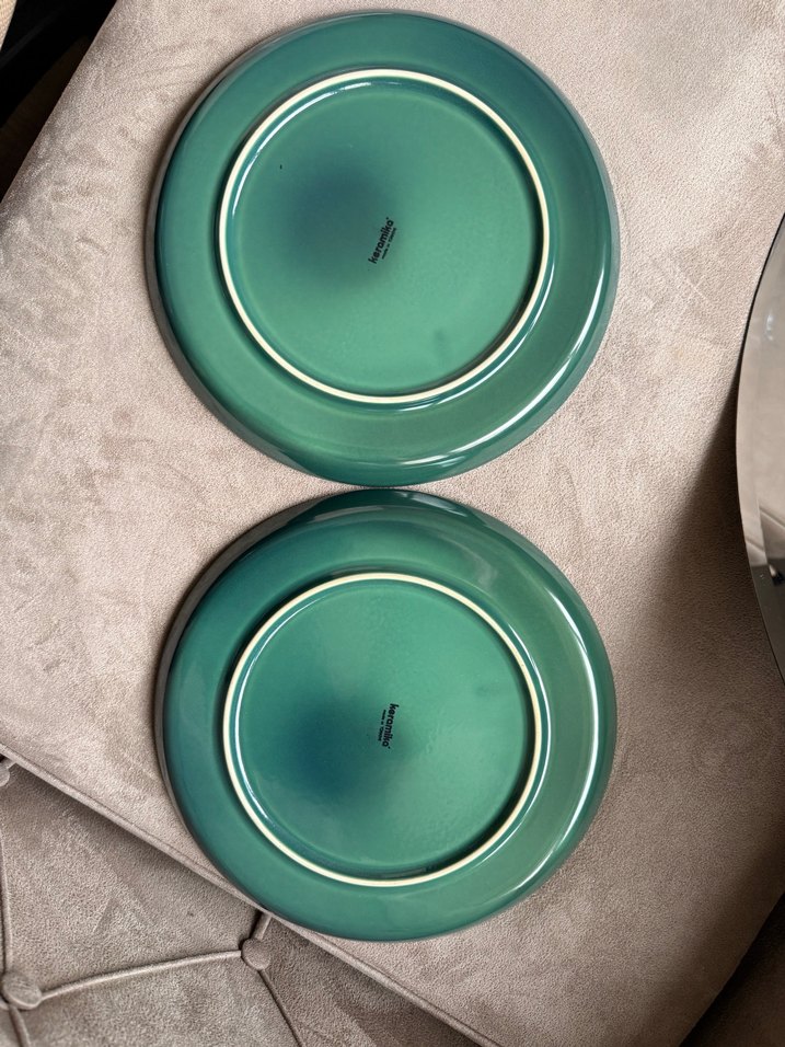 Parlak Turkuaz yeşil servis Tabağı Seti 2li - Görsel 5