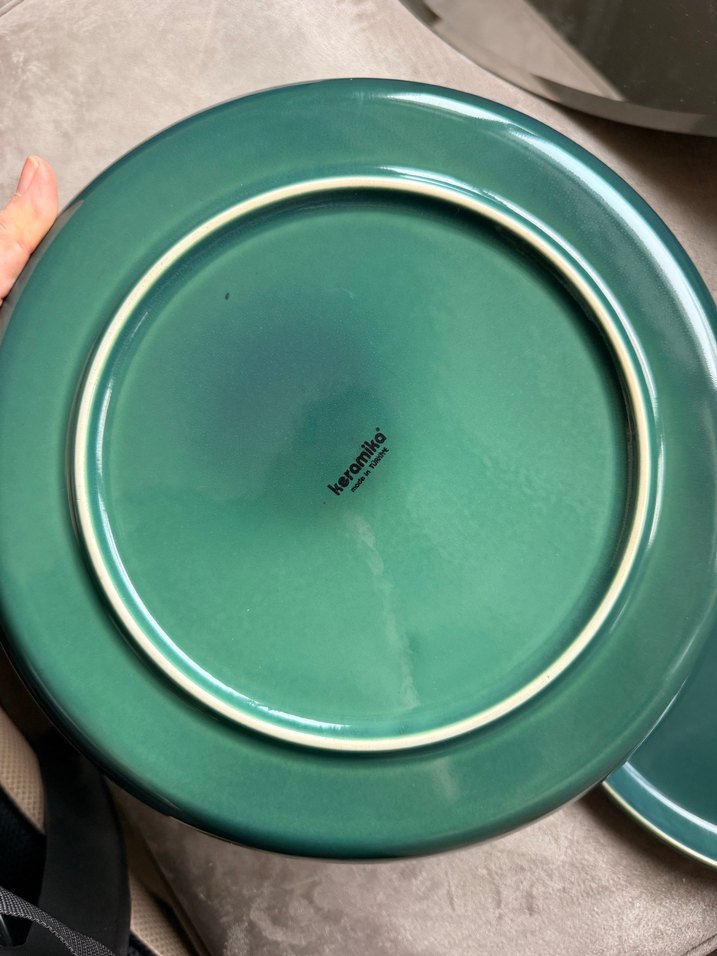 Parlak Turkuaz yeşil servis Tabağı Seti 2li - Görsel 4