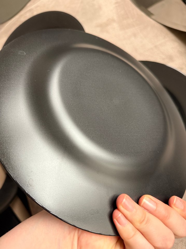 5 adet Siyah Servis tabağı cam - Görsel 3