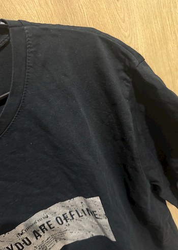 Diğer Siyah Oversize Tişört Baskılı