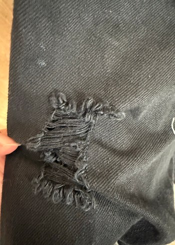 s Beden siyah Renk Siyah Düğmeli Kadın Denim Ceket