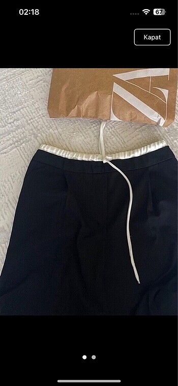 Zara Çift bel bantlı pantolon