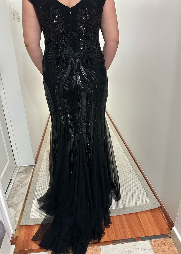 pullu abiye elbise  42 beden - Görsel 3