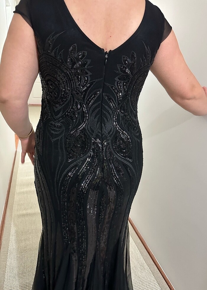 pullu abiye elbise  42 beden - Görsel 4