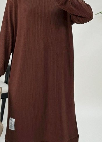 universal Beden kahverengi Renk Kahverengi Uzun Kollu Salaş Tunik XXXL ETİKETLİ