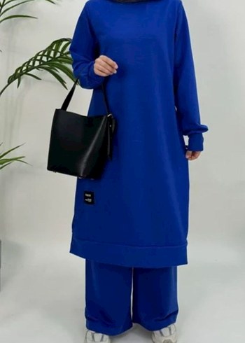 50 Beden mavi Renk 50 52 uyumlu 2li takim tunik pantolon ETİKETLİ