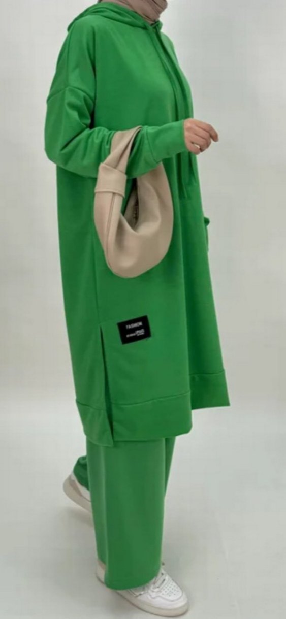 50 52 uyumlu 2li TAKIM TUNİK PANTOLON ETİKETLİ - Görsel 3