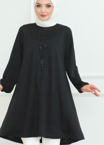 48 beden Siyah Yüksek Yakalı Kadın Uzun Elbise ETİKETLİ - Görsel 3