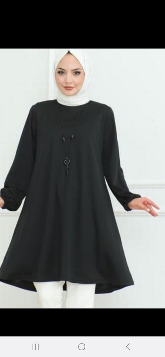 48 beden Siyah Yüksek Yakalı Kadın Uzun Elbise ETİKETLİ - Görsel 3