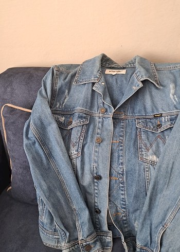 Diğer Acik Mavi Yikamali Denim Ceket 60 75 Kiloya Uygundur Erkek