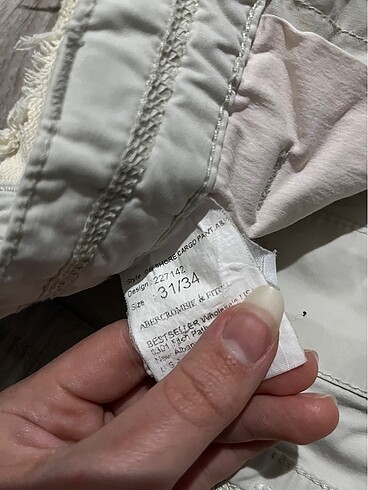 m Beden Kargo Pantolon Beyaz Abercrombie&Fitch