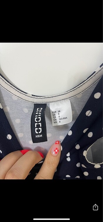 38 Beden lacivert Renk H&M Elbise