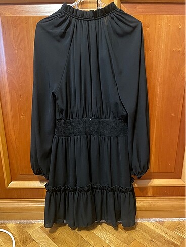 s Beden siyah Renk Zara siyah şifon mini elbise
