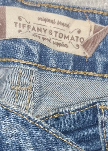 Kadın Mavi Yırtık Denim Pantolon (eskitme ) - Görsel 2