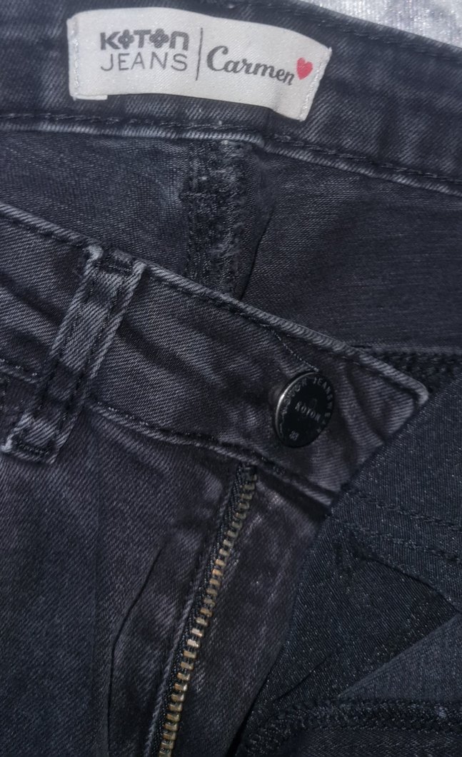 Yırtık Detaylı Siyah Skinny Jean - Görsel 2