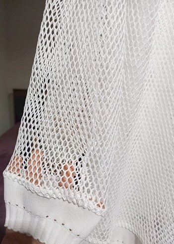 venöve fileli beyaz tunik - Görsel 2