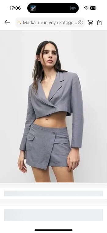 s Beden Pull & Bear Crop Blazer Ceket