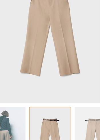 Bej Kumaş Pantolon Stradivarius - Görsel 7