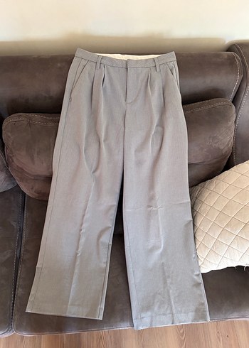 H&M Acik Gri Kumas Pantolon