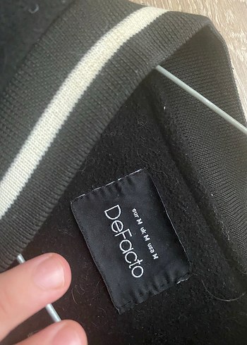 Defacto Düğmeli Siyah Deri Kadın Ceket