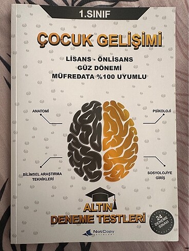 Çocuk Gelişimi 1. Sınıf Güz Dönemi Altın Deneme Testleri/NOTCOPY