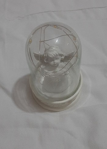 Diğer Beyaz Melek Figürlü Dekoratif Küre pili bitti ışıklı