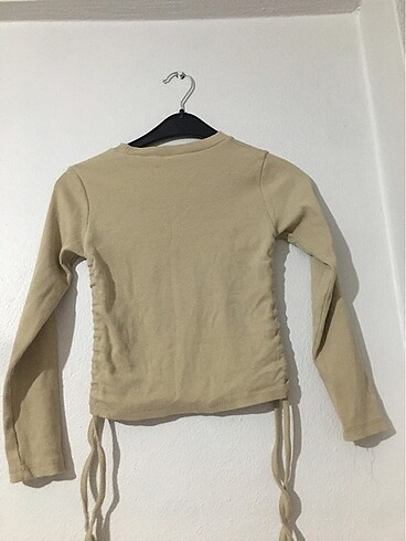36 Beden çeşitli Renk bej crop top