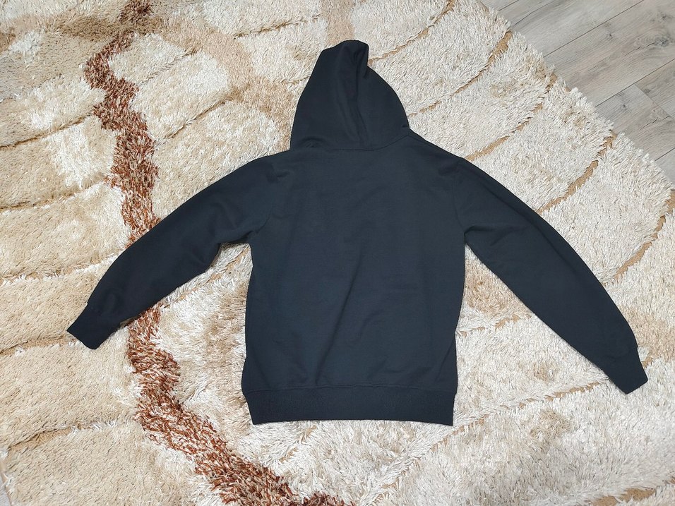 Siyah Kapüşonlu Fermuarlı Sweatshirt - Görsel 5