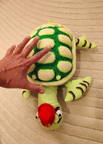 Renkli Örgü Kaplumbağa Peluş Oyuncak - Görsel 6