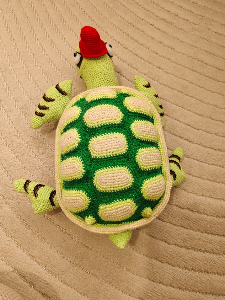 Renkli Örgü Kaplumbağa Peluş Oyuncak - Görsel 4