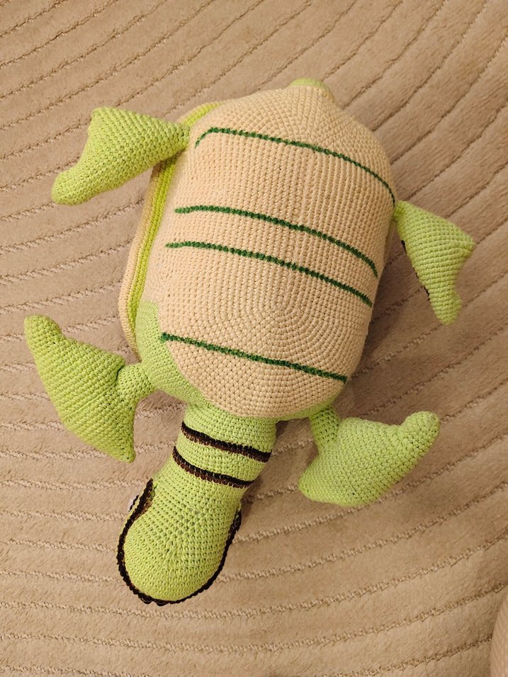 Renkli Örgü Kaplumbağa Peluş Oyuncak - Görsel 3