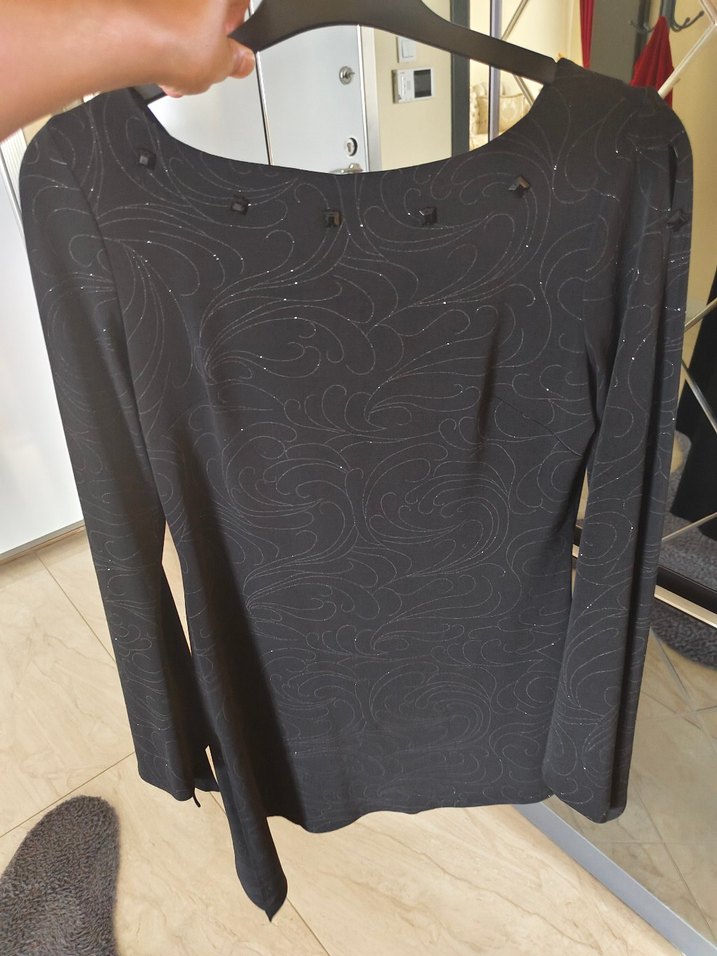 Uzun Kollu Siyah Gotik Bluz - Görsel 4