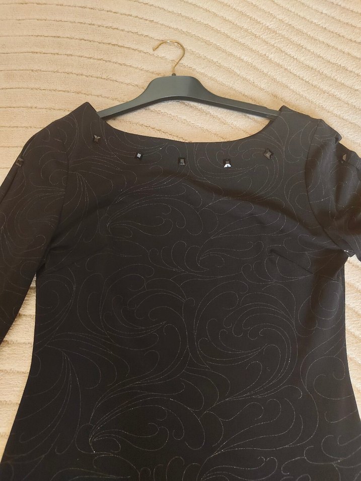 Uzun Kollu Siyah Gotik Bluz - Görsel 3